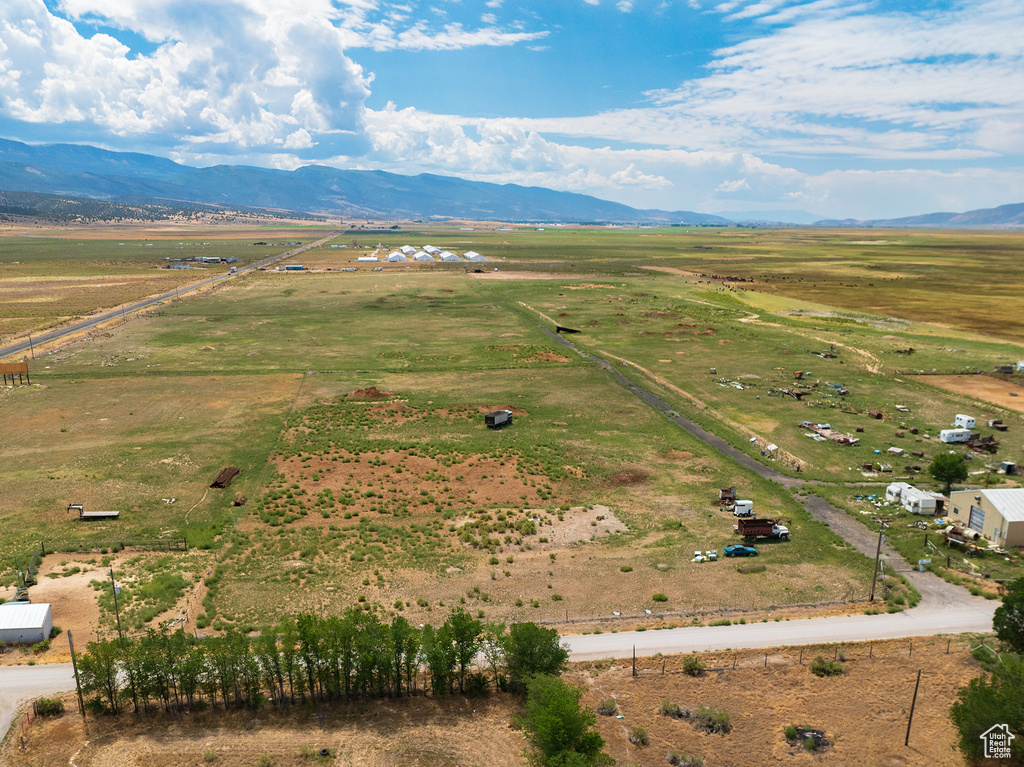 Bird\'s eye view with a rural view and a mountain view