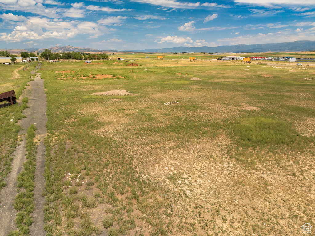 Bird\'s eye view with a rural view and a mountain view