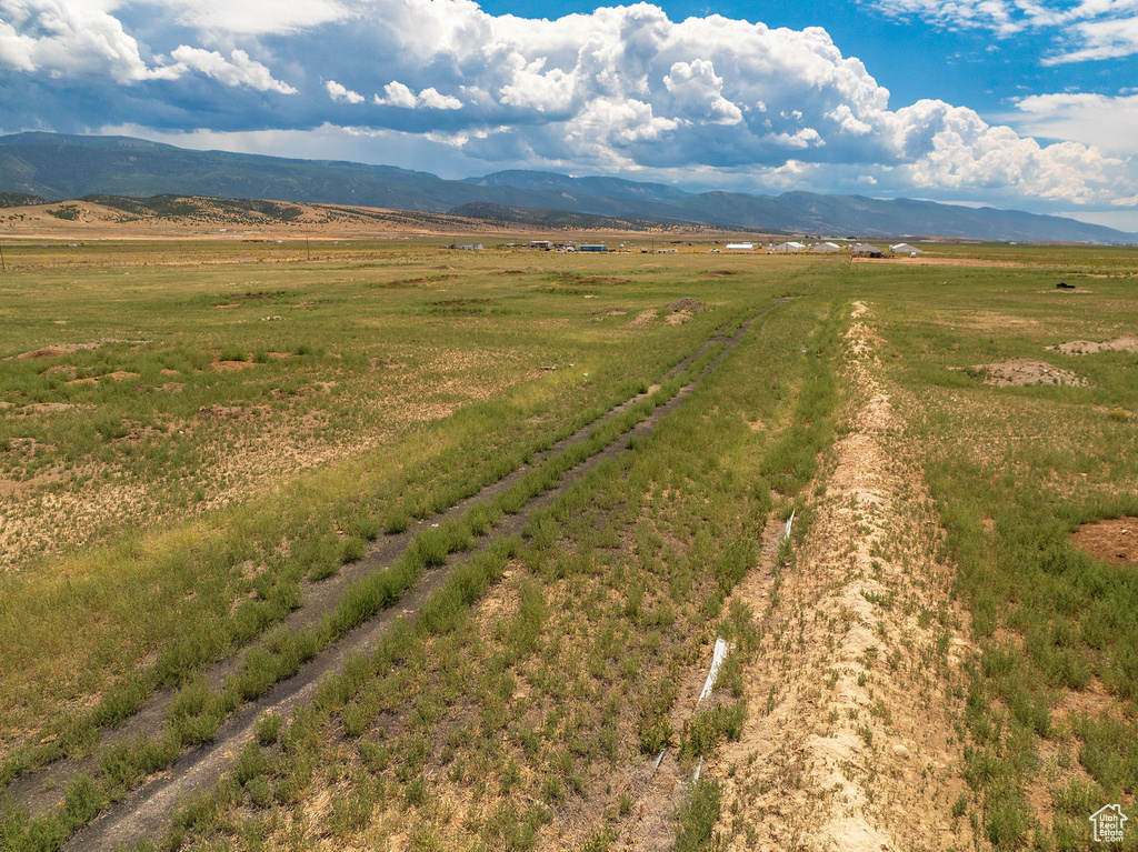 Bird\'s eye view with a rural view and a mountain view
