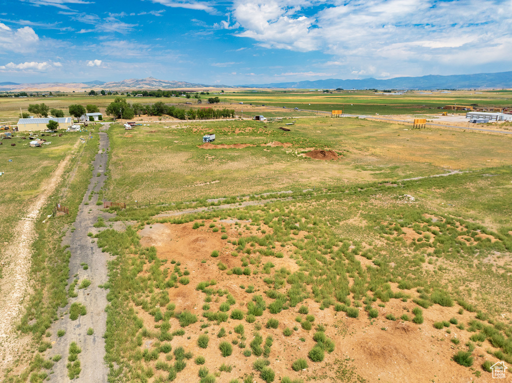 Drone / aerial view with a rural view and a mountain view
