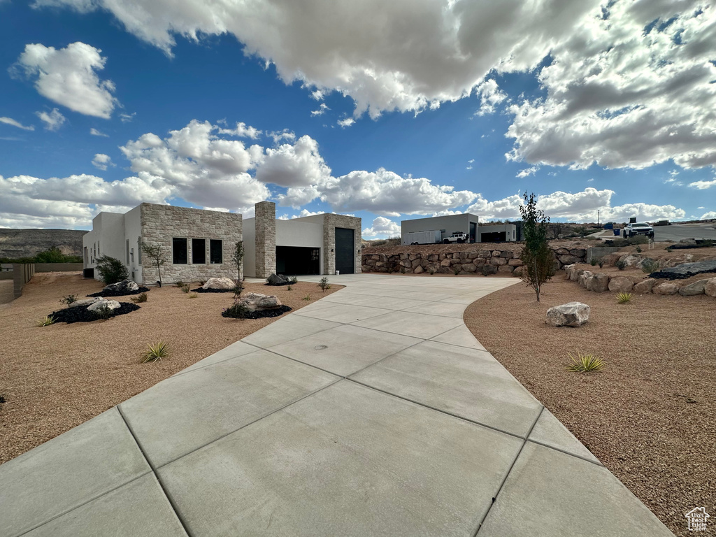 View of adobe home