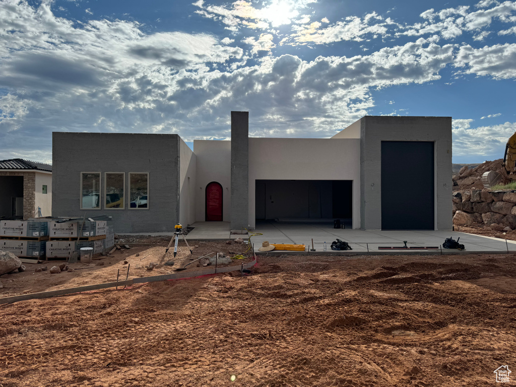 View of front facade featuring a patio area