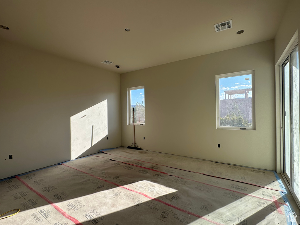 Empty room with a wealth of natural light