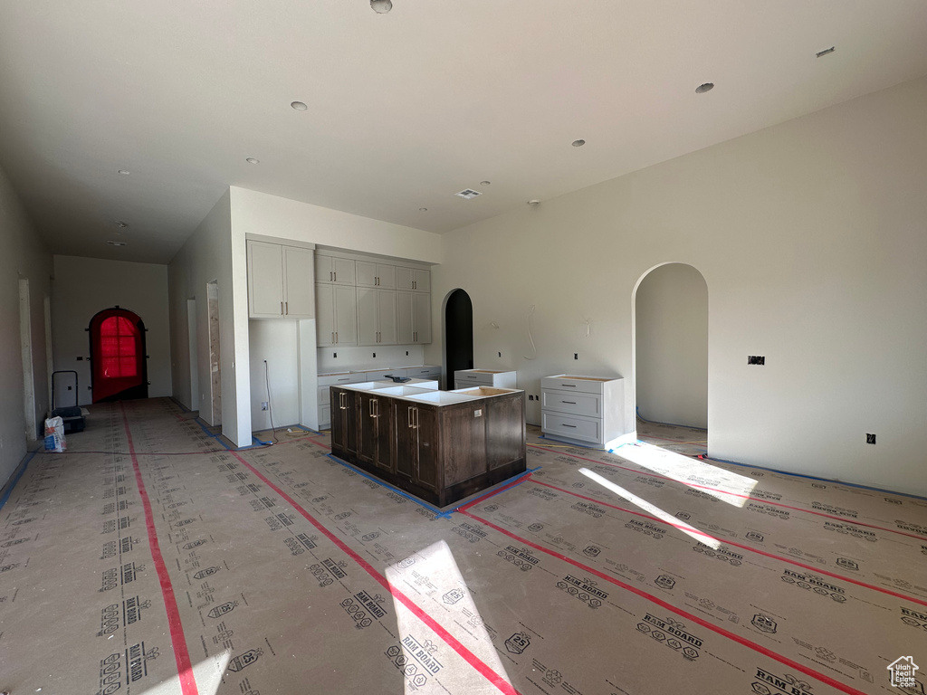 Kitchen featuring a kitchen island