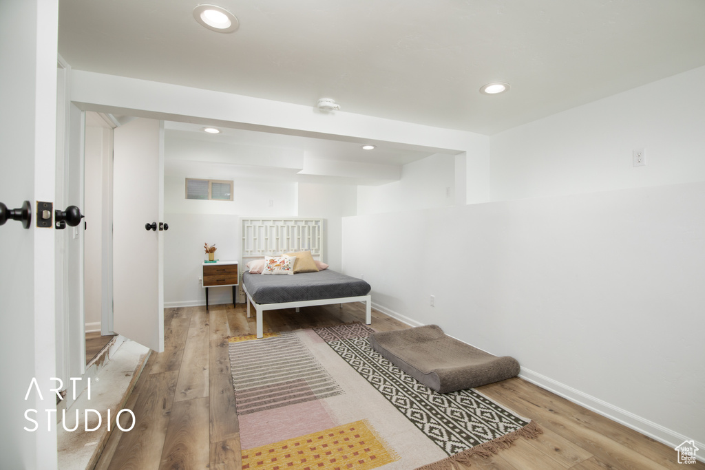 Bedroom featuring light hardwood / wood-style flooring