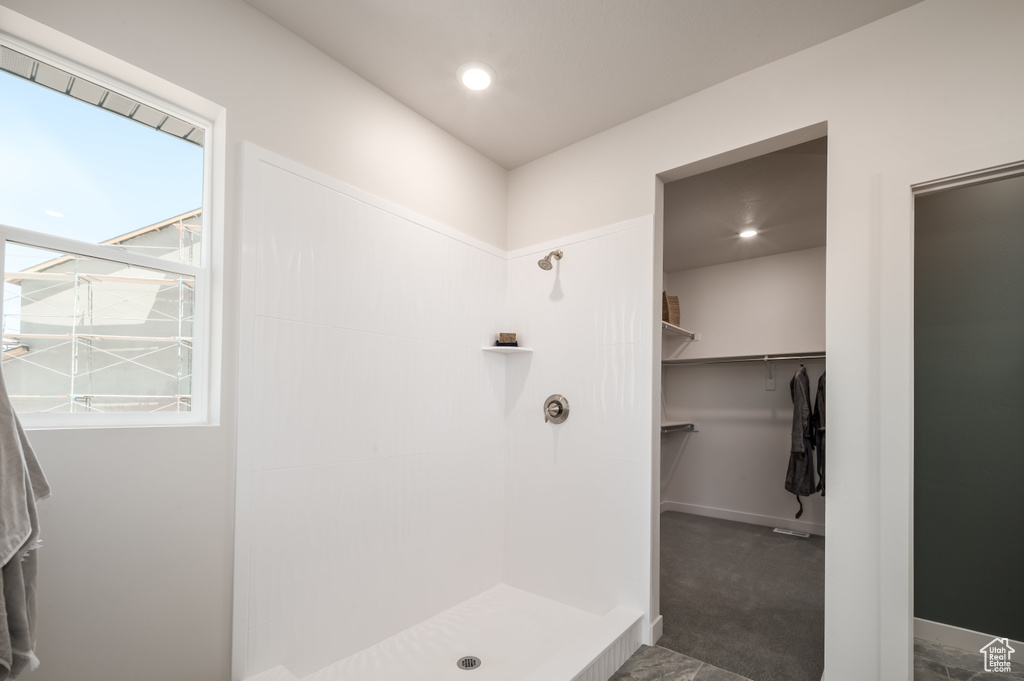 Bathroom featuring a shower