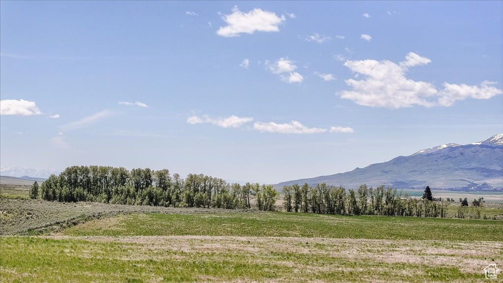 Mountain view with rural landscape