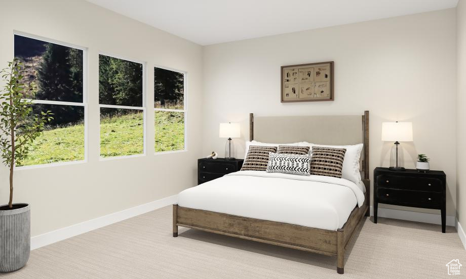 View of carpeted bedroom