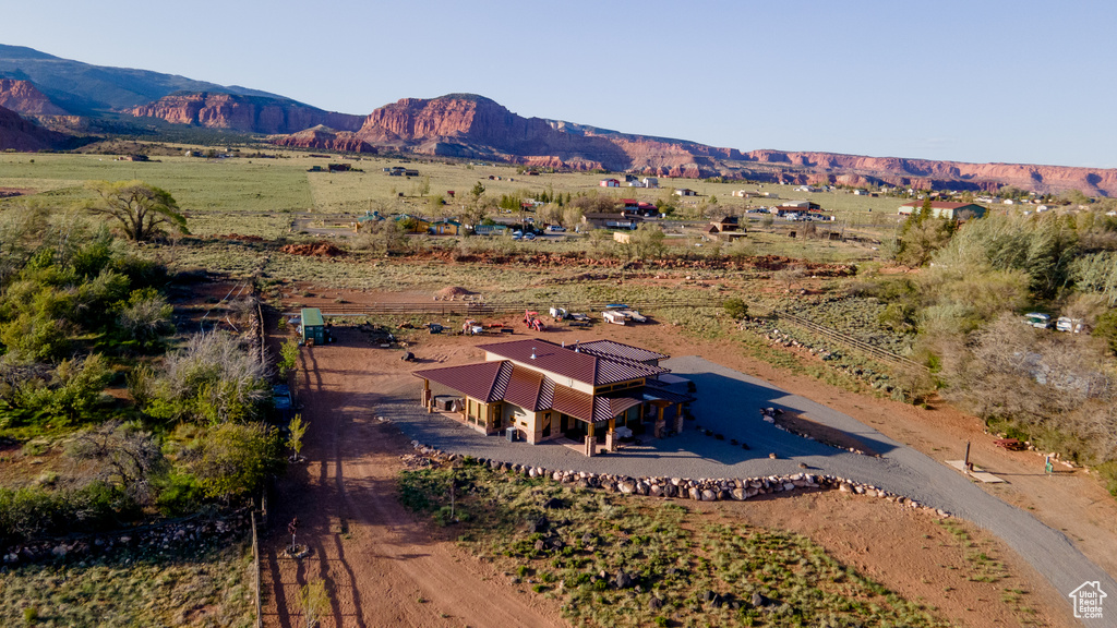 View of rural area featuring a mountain backdrop