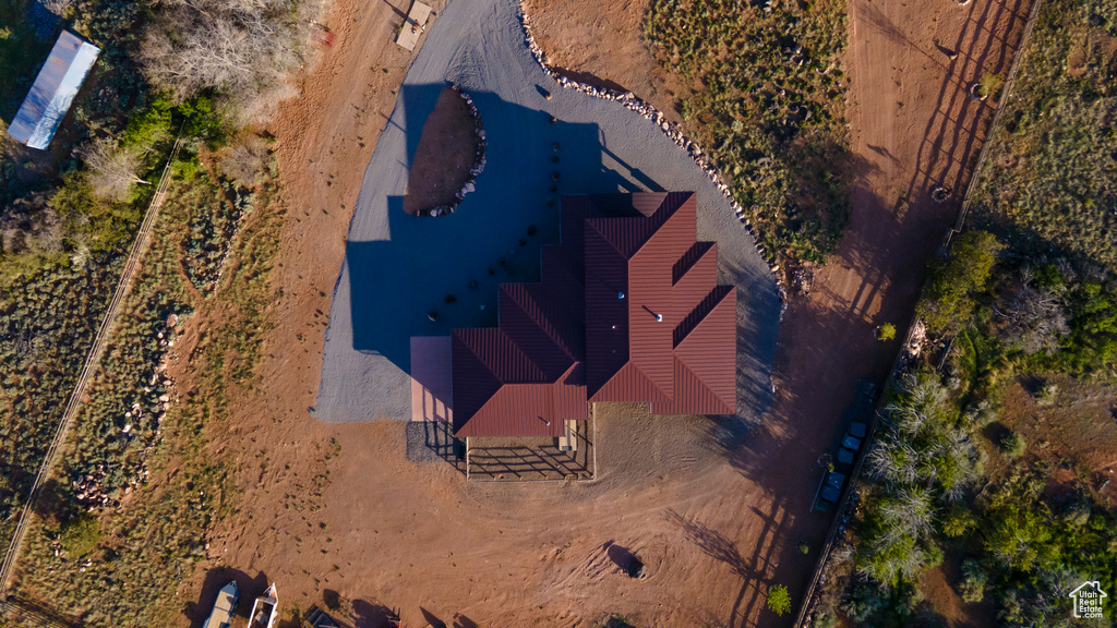 View from above of property