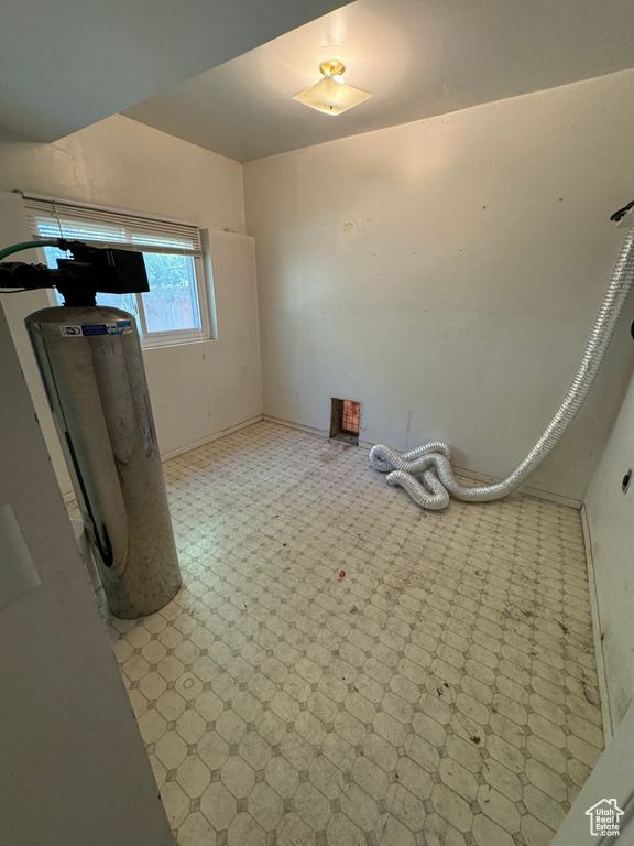 Interior space featuring tile patterned floors