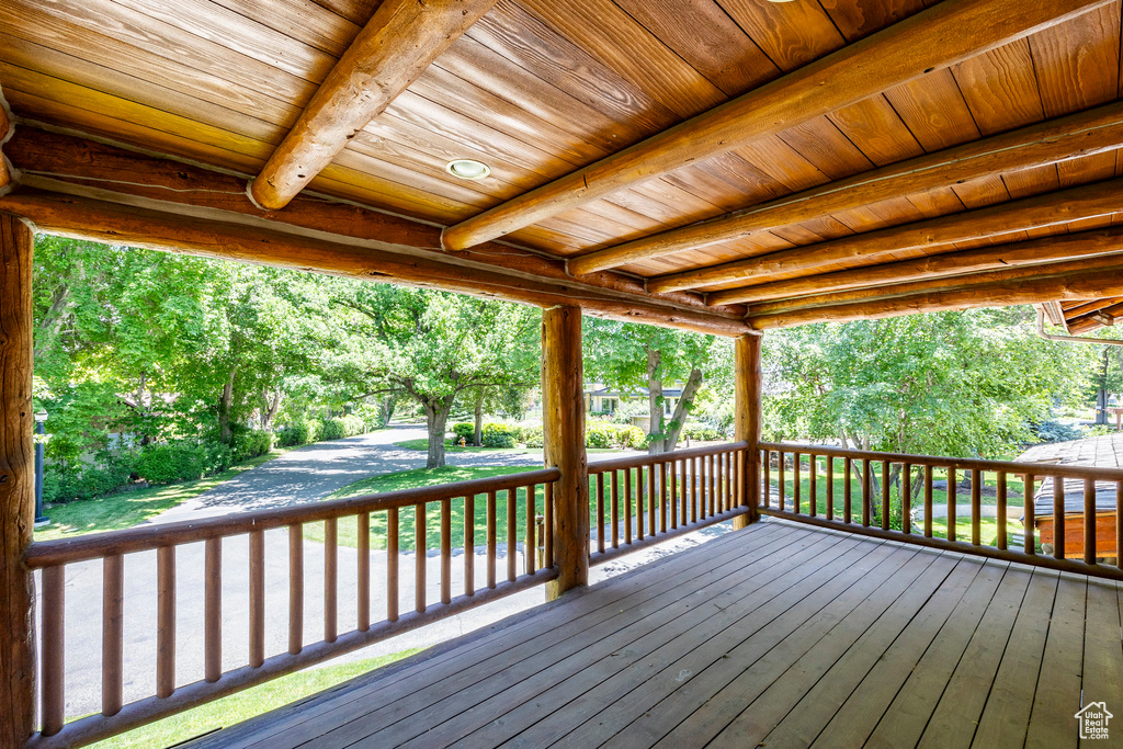 View of wooden terrace