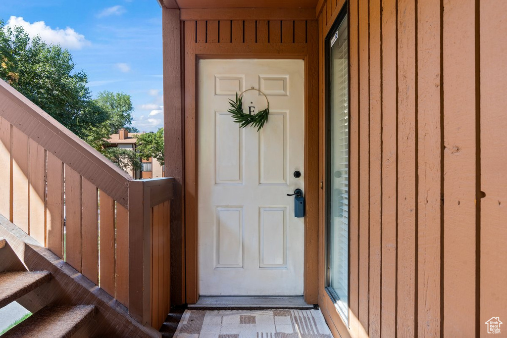 View of entrance to property