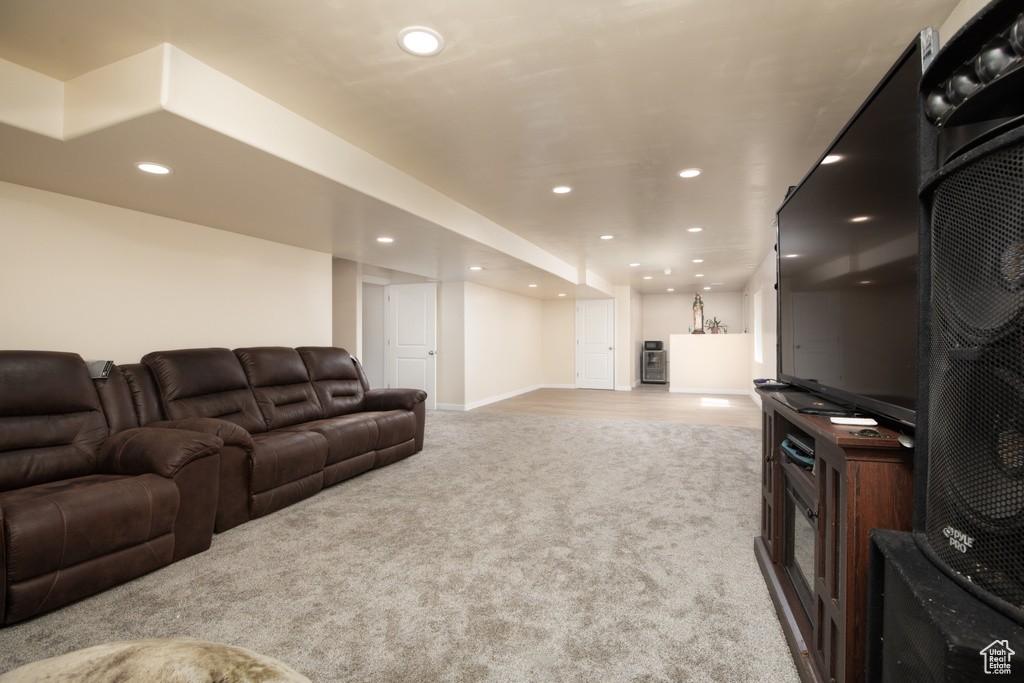 View of carpeted living room