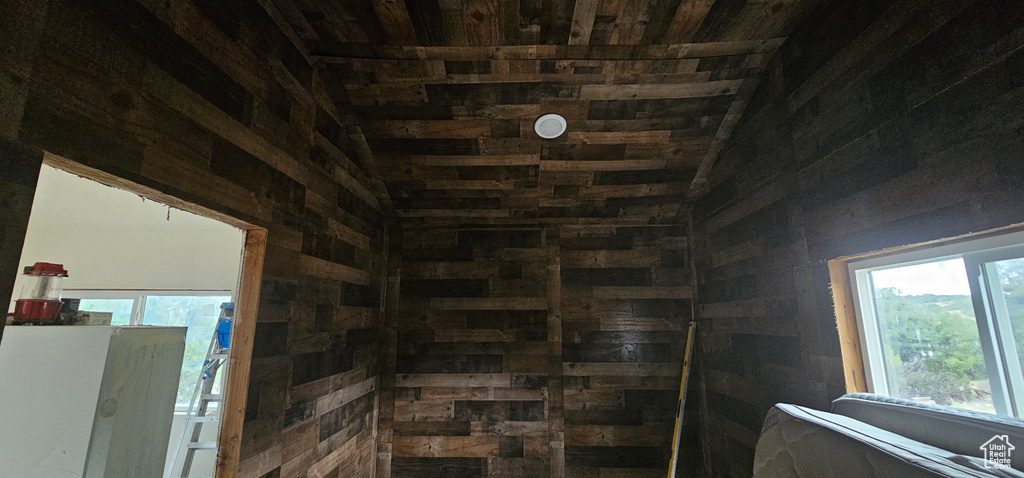 Interior details featuring wooden ceiling