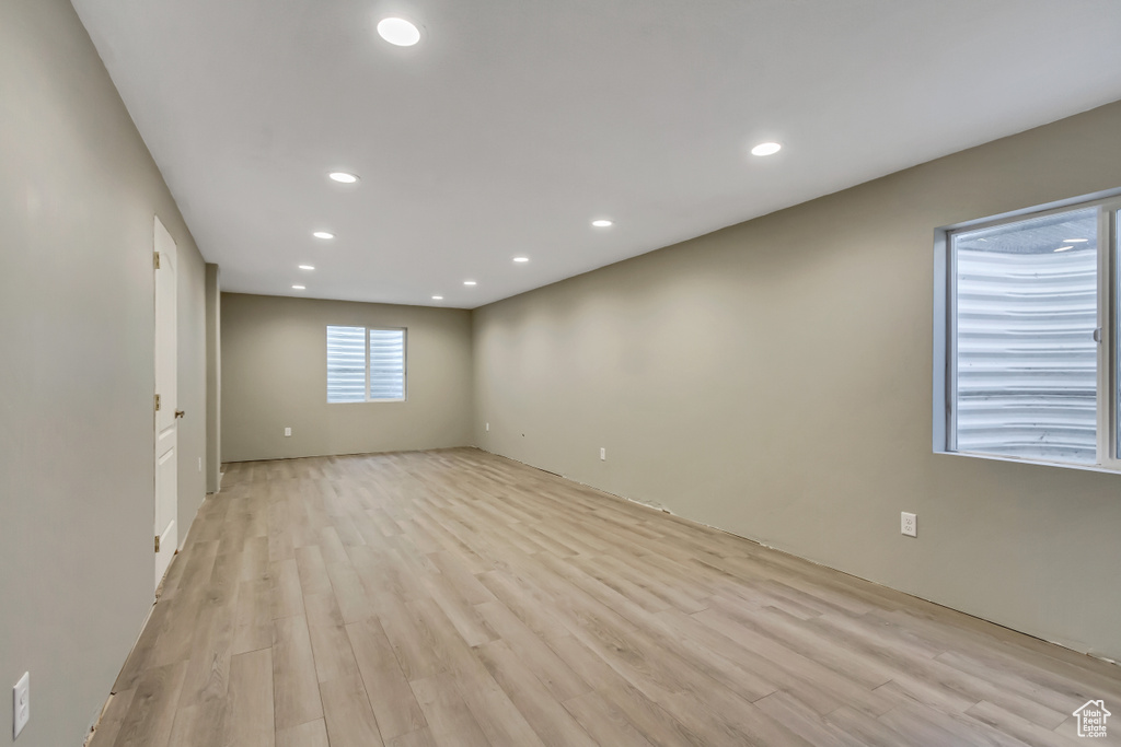 Empty room featuring light hardwood / wood-style floors