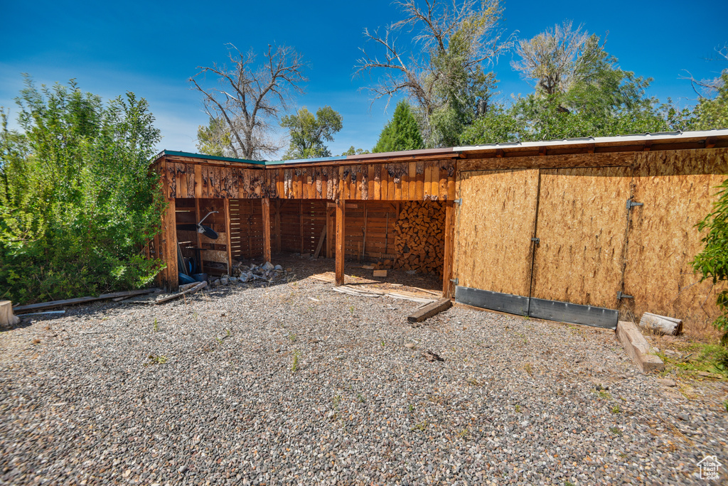 View of outdoor structure