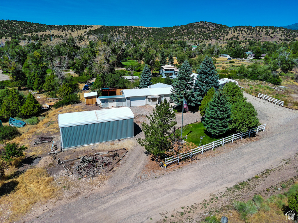 Bird's eye view featuring a mountain view