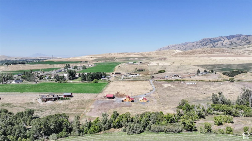 Property view of mountains with a rural view