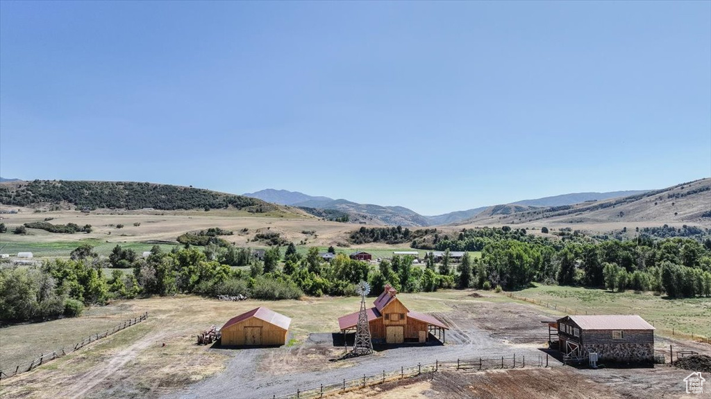 View of mountain feature featuring a rural view