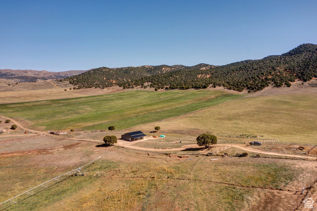 Mountain view featuring a rural view
