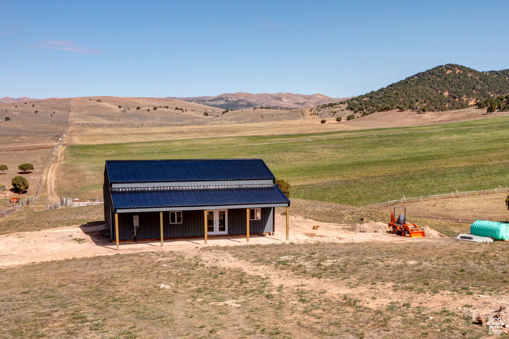 Mountain view with a rural view