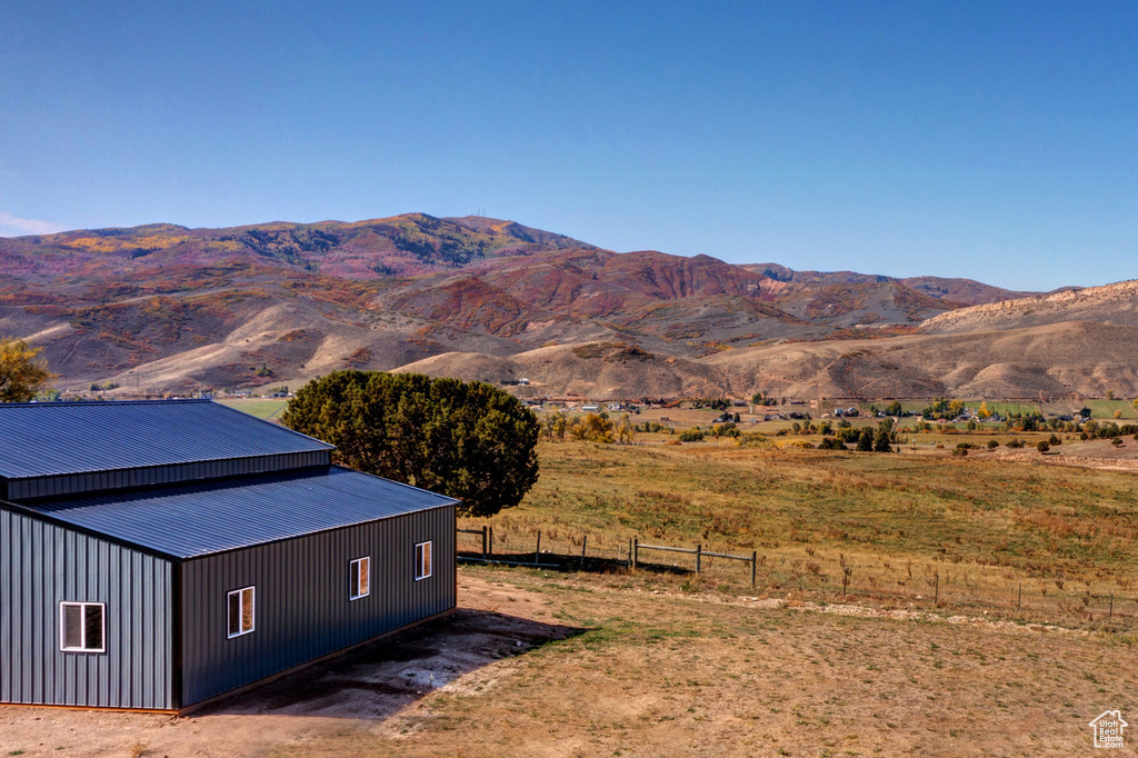 Mountain view featuring a rural view