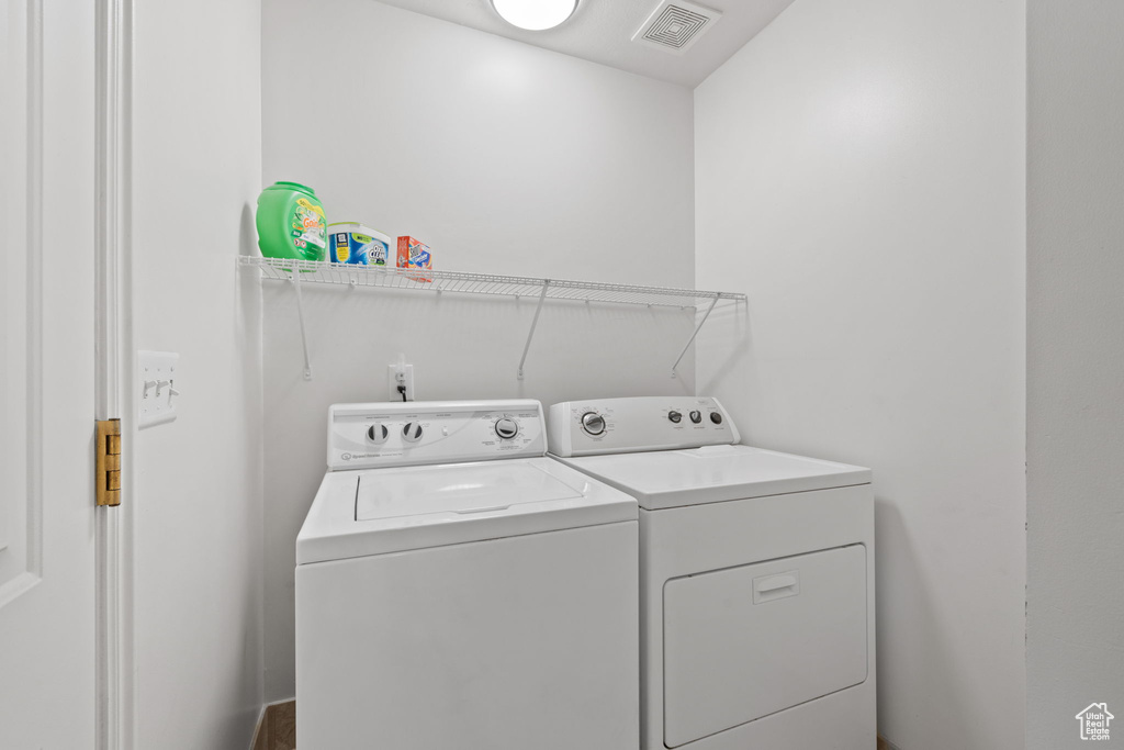 Laundry area with independent washer and dryer