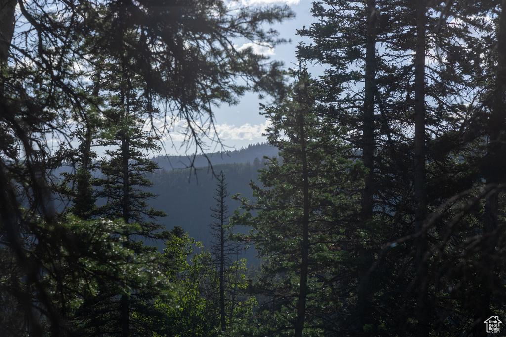 View of mountain feature with a water view