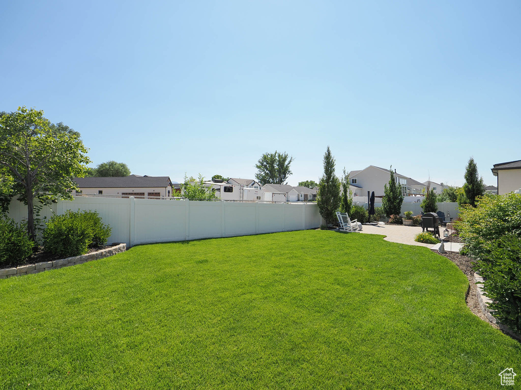 View of yard featuring a patio