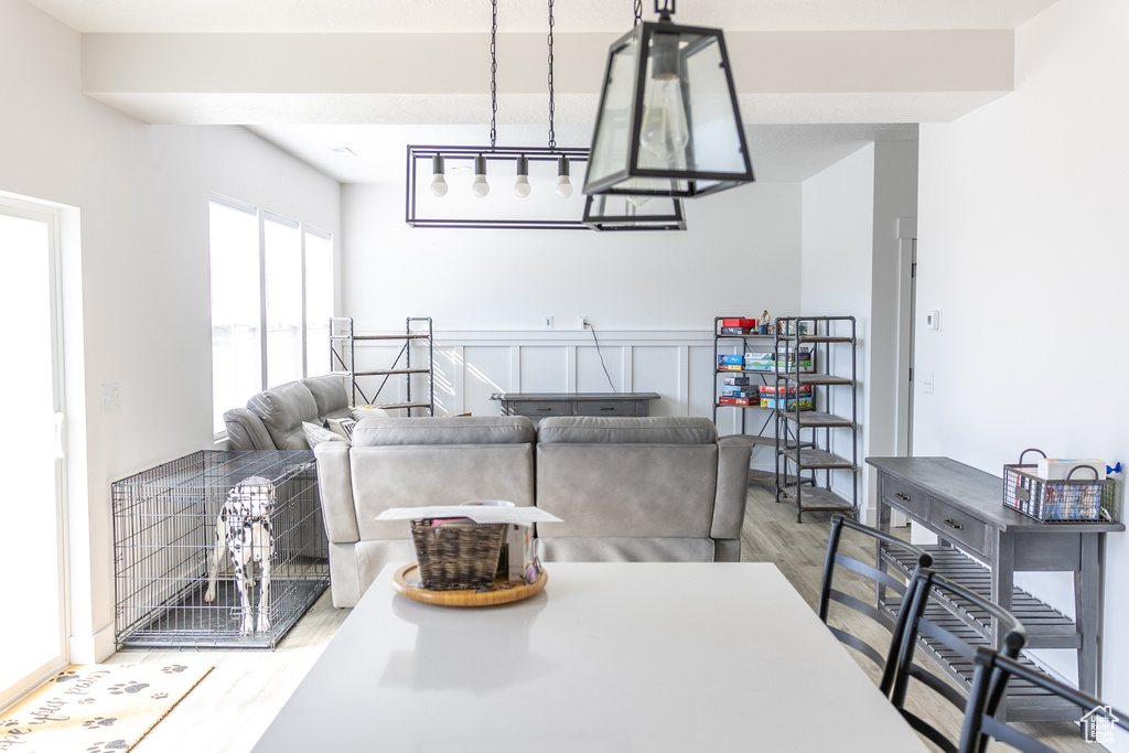 Dining room featuring wood-type flooring