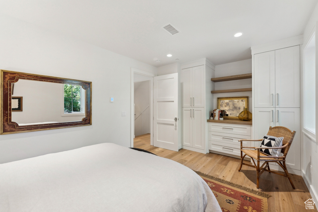 Bedroom featuring light hardwood / wood-style flooring