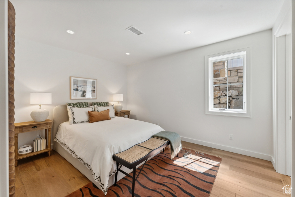 Bedroom featuring light hardwood / wood-style flooring