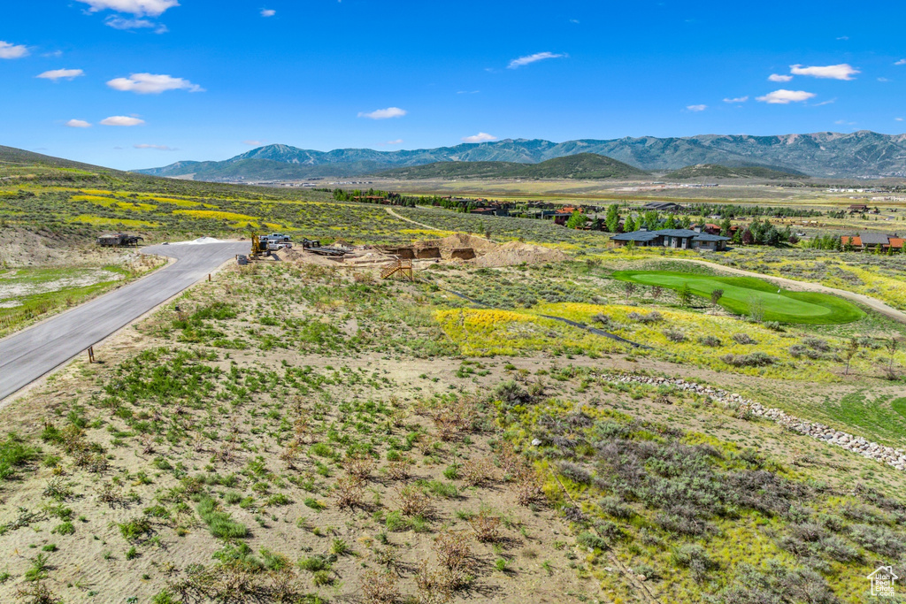 Mountain view featuring a rural view