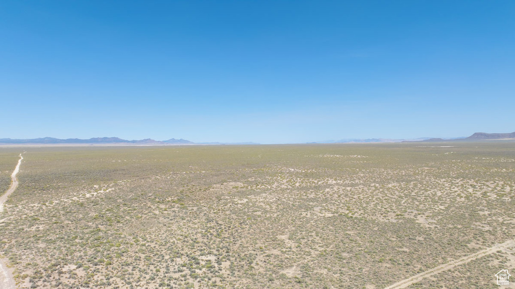 Drone / aerial view with a mountain view