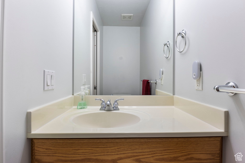 Bathroom featuring vanity