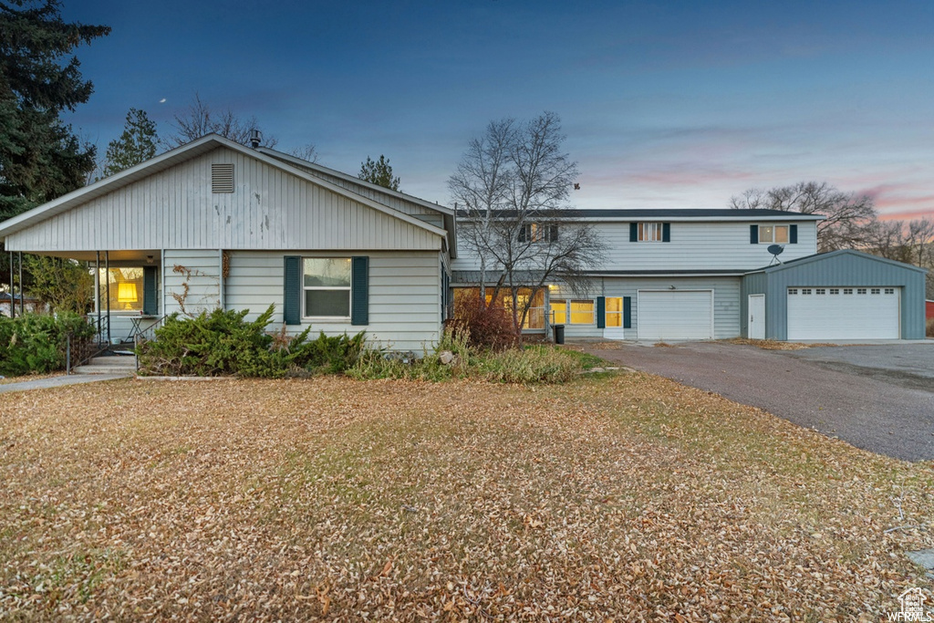 View of front of property with a porch