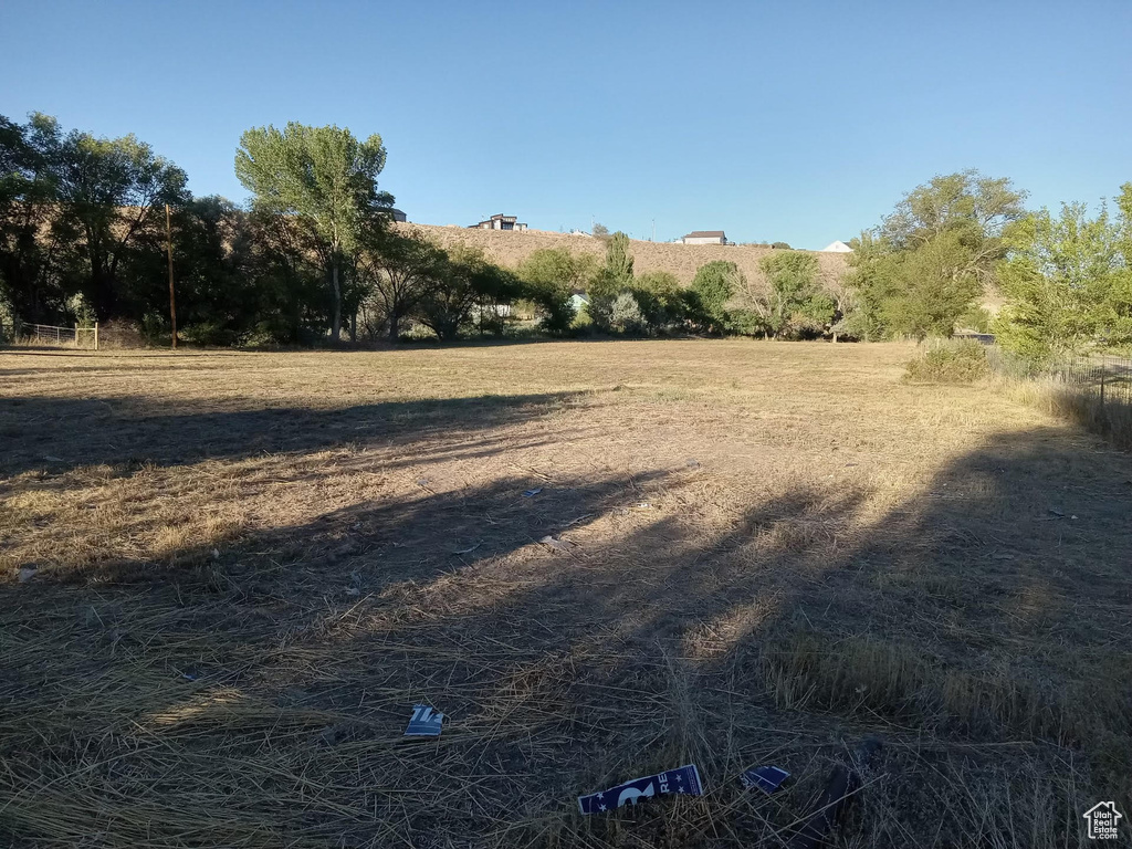 View of yard with a rural view