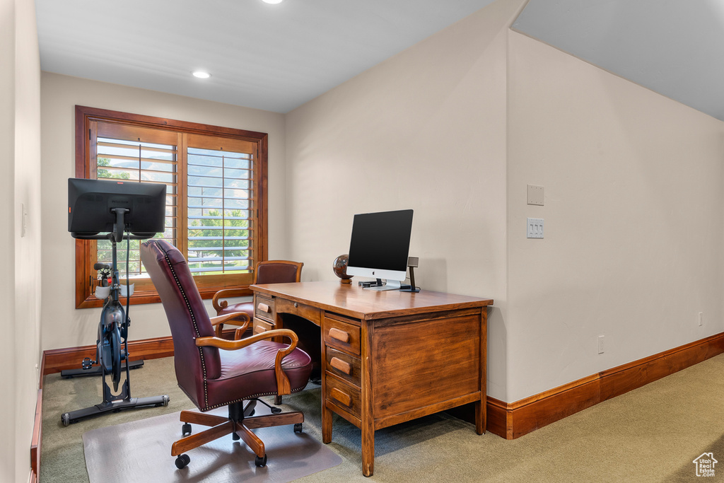 View of carpeted office