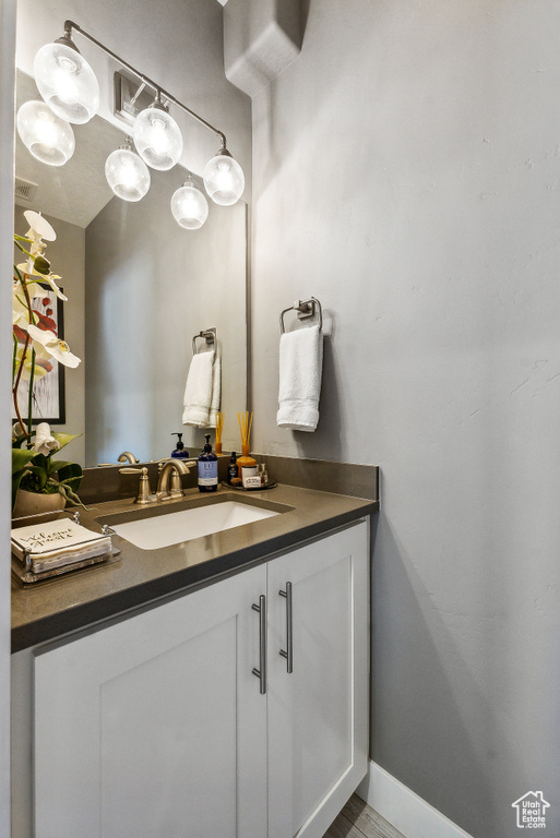 Bathroom featuring vanity