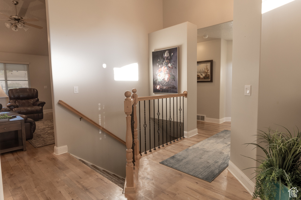 Corridor featuring light hardwood / wood-style flooring