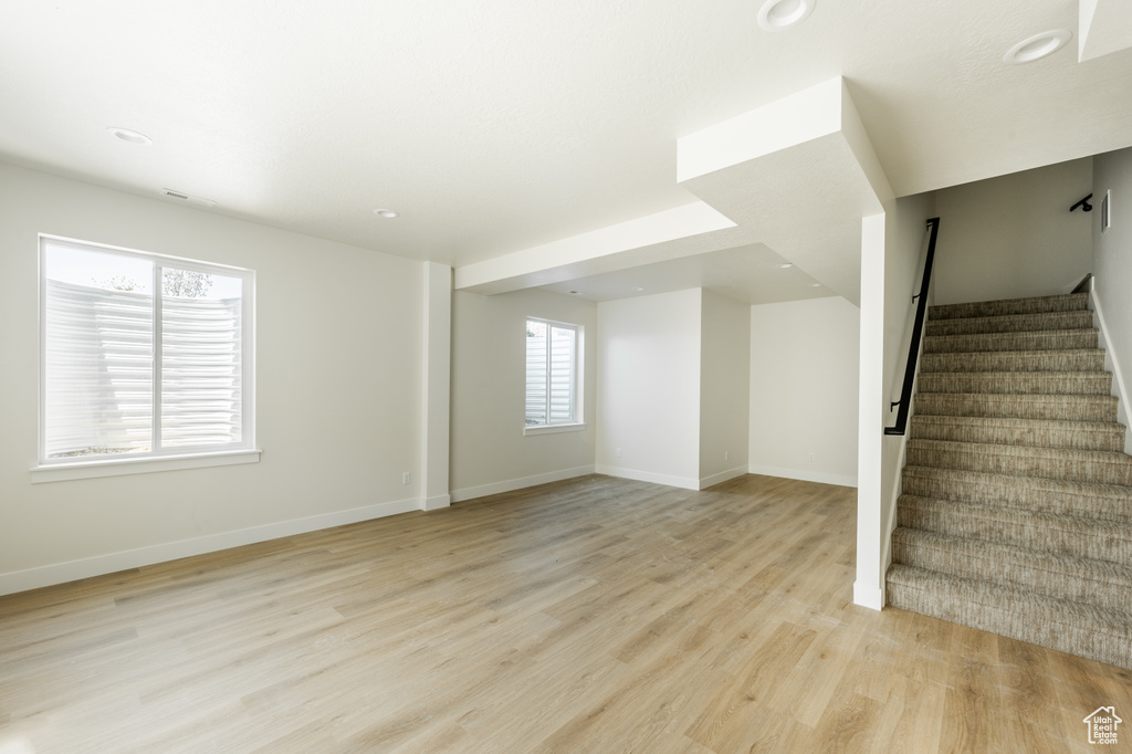 Interior space with light wood-type flooring