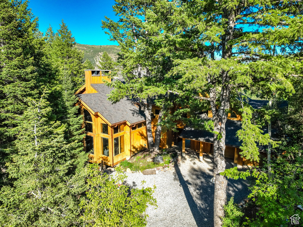 Birds eye view of property