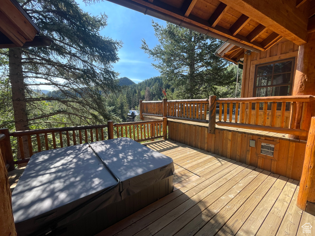 View of wooden terrace