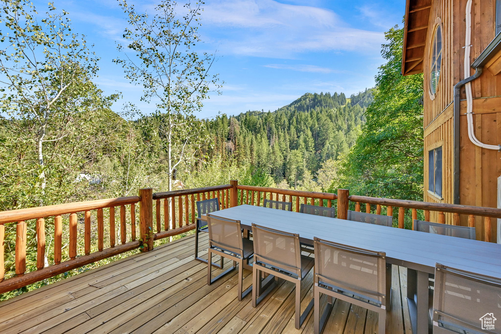 View of wooden terrace