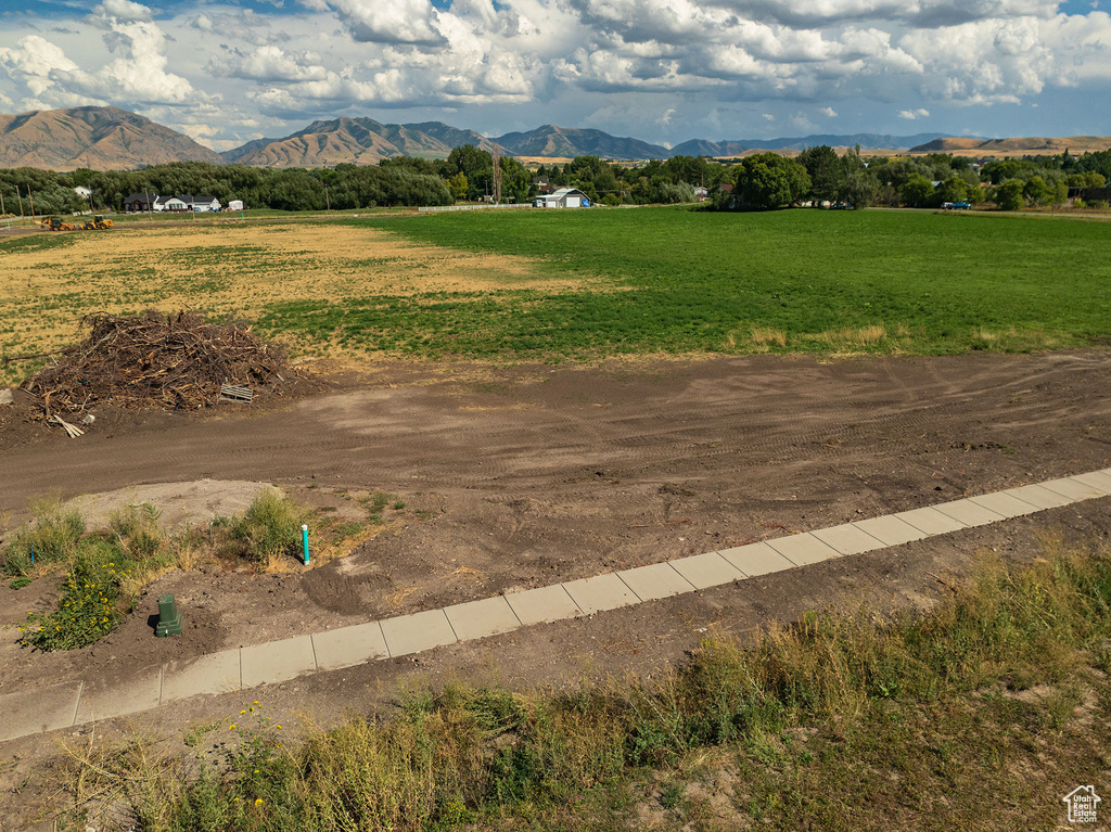 Exterior space with a mountain view and a rural view