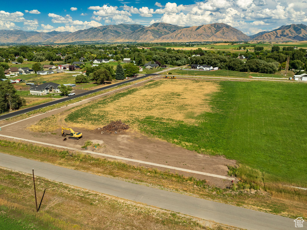 Bird's eye view with a mountain view and a rural view