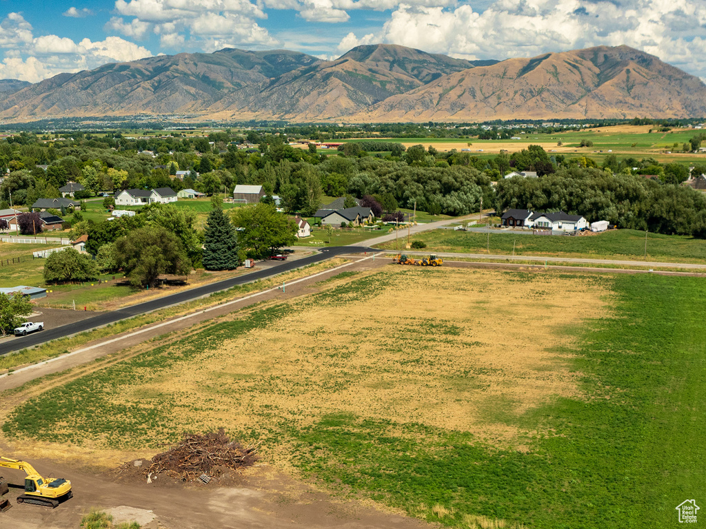 Mountain view featuring a rural view
