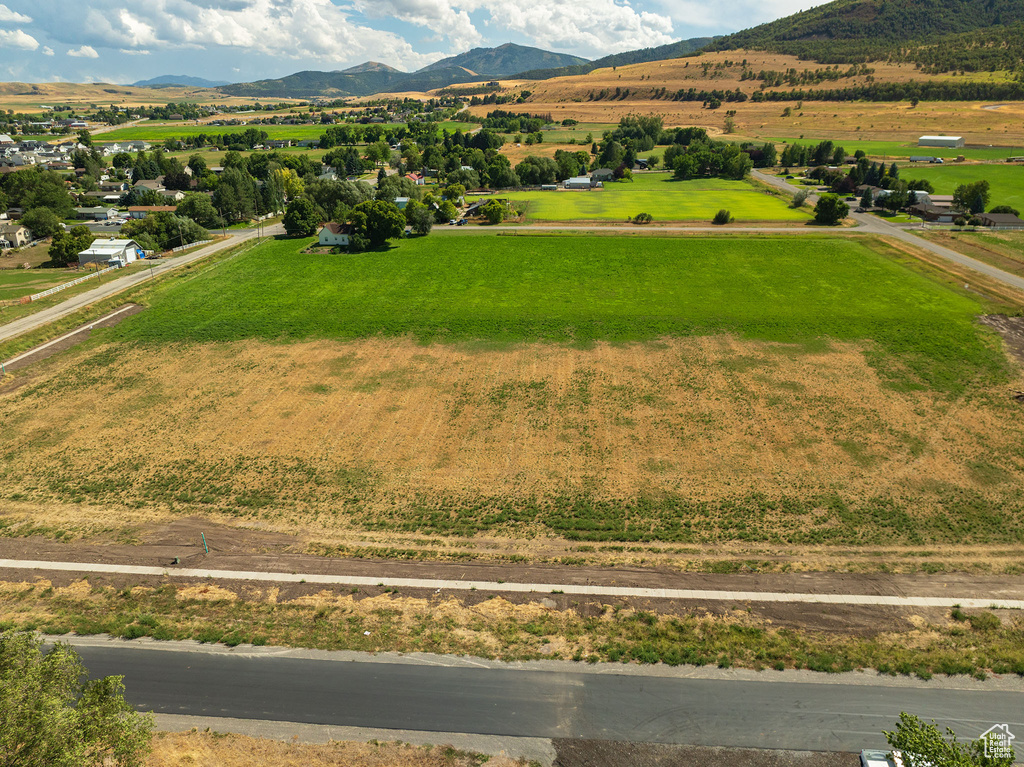 Bird's eye view with a mountain view and a rural view