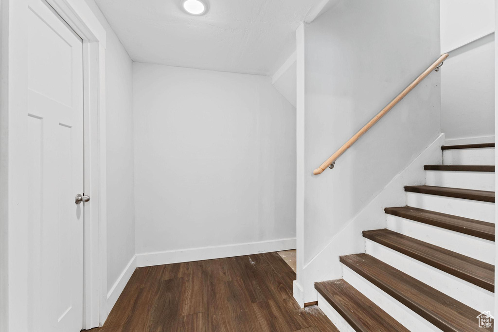 Stairway with wood-type flooring